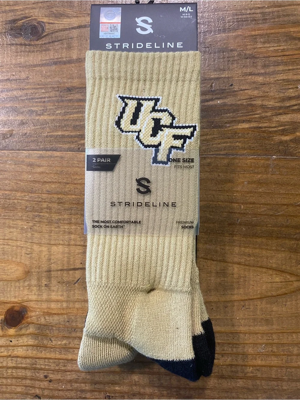 ICF Knights Men's Black & Cream Crew Socks Size M/L